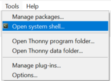system shell
